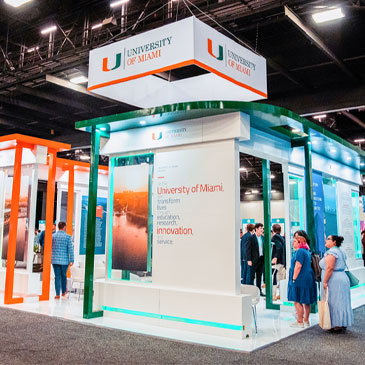 The University of Miami booth display at eMerge Americas 2022.