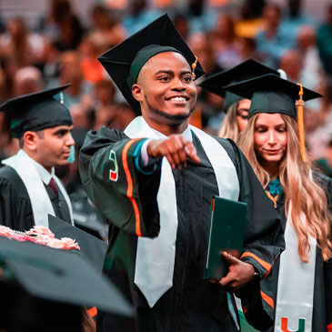 Students graduate during the College of Arts & Sciences on Friday, May 13, 2022. Photo: Mike Montero/University of Miami