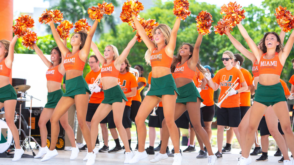 Spirit squads at pep rally