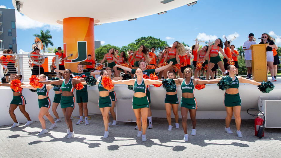 Spirit squads at pep rally