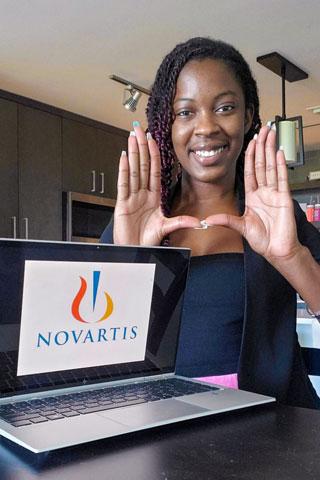 Collette Thomas virtual internship with Novartis