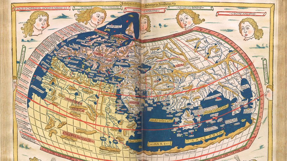 Ptolemy world map, 1482. Image courtesy Jay I. Kislak Collection of the Early Americas, Exploration and Navigation 