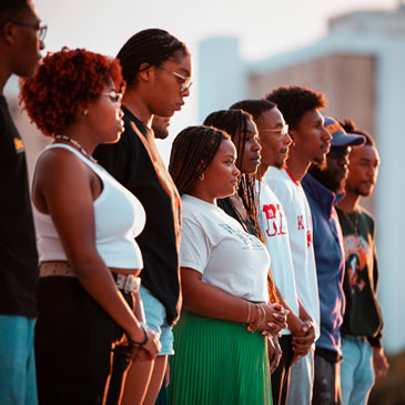 The University community came together this evening to honor the life of Tyre Nichols in a vigil presented by the Black Student Leadership Caucus, the Office of Multicultural Student Affairs, and various student organizations. 