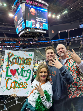 Dupriest and family at the Elite Eight game in Kansas City