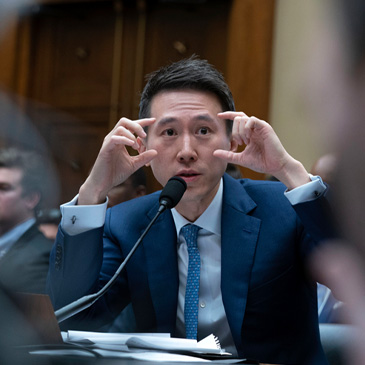 TikTok CEO Shou Zi Chew testifies during a hearing of the House Energy and Commerce Committee, on the platform's consumer privacy and data security practices and impact on children, Thursday, March 23, 2023, on Capitol Hill in Washington. (AP Photo/Jose Luis Magana)