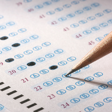 Stock image of scantron test