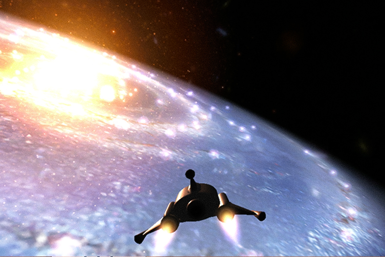 A still image from the video game AstroVenture.