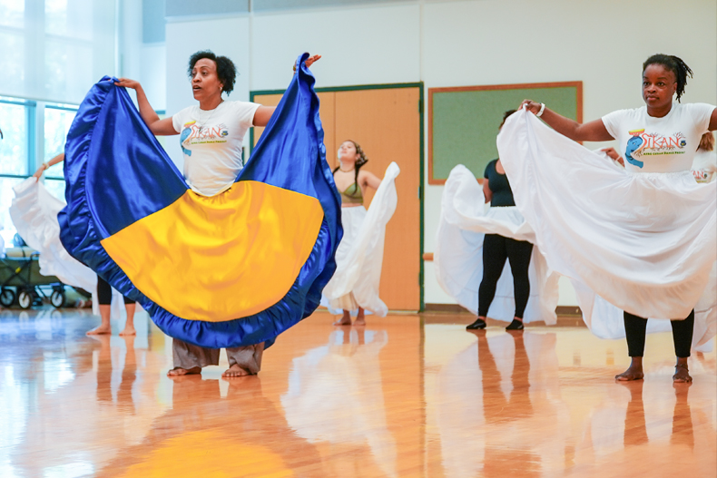 Marisol Blanco recently taught an Afro-Cuban folkloric movement class to honor Hispanic Heritage Month at the University. Photo: Catherine Mairena/University of Miami 