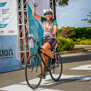 Lisa Siegel during Dolphins Challenge Cancer/Photo credit: FIXED FOCUS CREATIVE GROUP LLC.