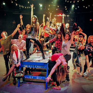 Theatre arts students perform at the Ring Theatre during dress rehearsal.