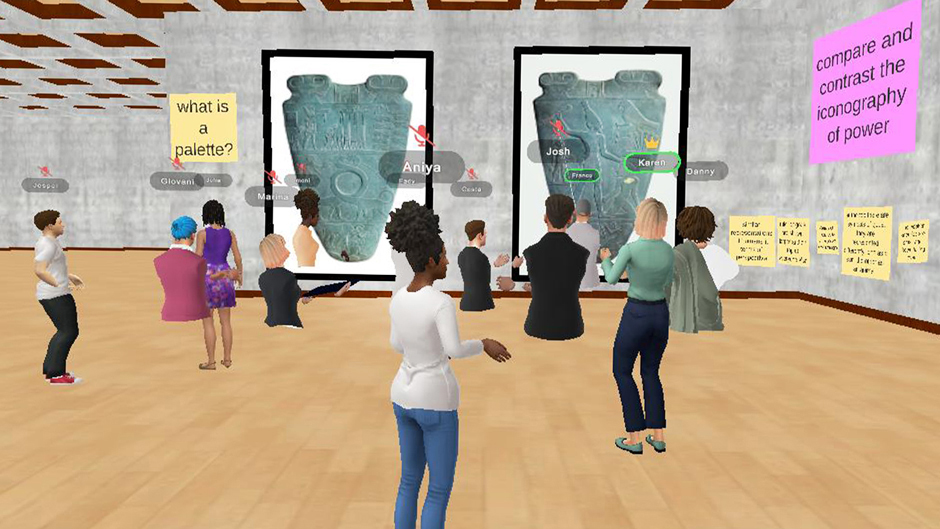 A new art history course takes students on a virtual tour of museums, like the Louvre in Paris.