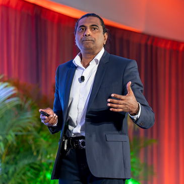 Rubin Pillay delivers the keynote address at the 2024 Business of Health Care conference