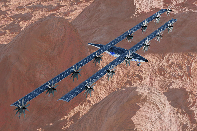 Mars solar aircraft