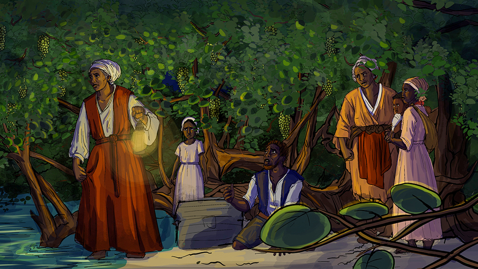 Enslaved people following the Saltwater Underground Railroad at Cape Florida, present-day Bill Baggs State Park, await a harrowing journey to freedom. Image rendered by the University’s New Experience Research and Design Lab (NERDLab).