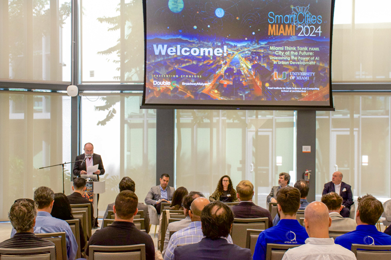 Industry thought leaders explored the impact of the fast-emerging technology in urban development at the 8th Annual Smart Cities Miami Conference on the Coral Gables Campus.