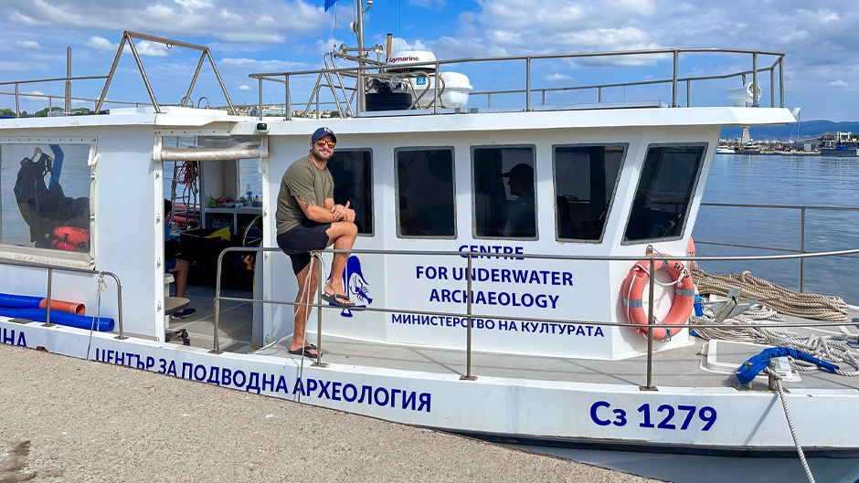 Underwater archaeologist Efrain Ocasio joined an international student dive expedition in Bulgaria this summer.