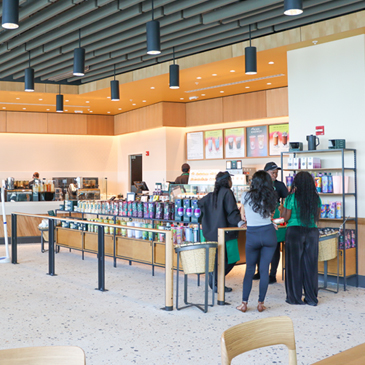 The Shalala Student Center Starbucks was remodeled over the summer. Photo: Faye Marcus/Chartwells Higher Ed/UM Dining 