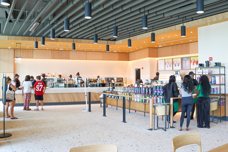 The Shalala Student Center Starbucks was remodeled over the summer. Photo: Faye Marcus/Chartwells Higher Ed/UM Dining 