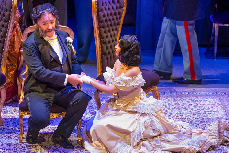 Frost Theater Opera performers on stage during a production of "The Leopard."