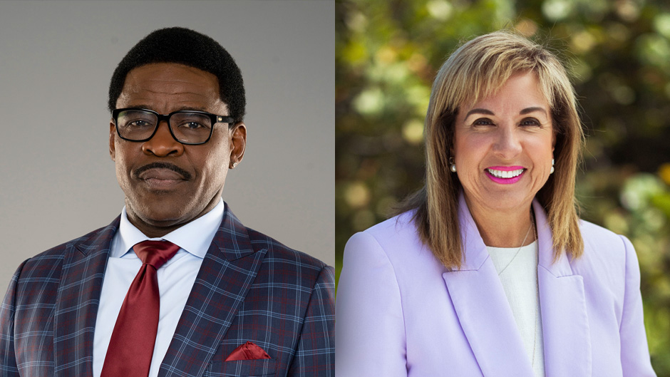 Michael Irvin and Alina T. Hudak have been invited as commencement speakers for the fall 2024 commencement ceremonies.