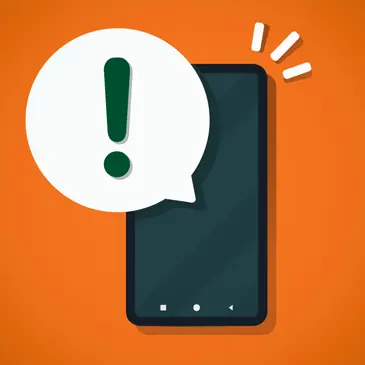 Graphic depicting emergency notification network alert 