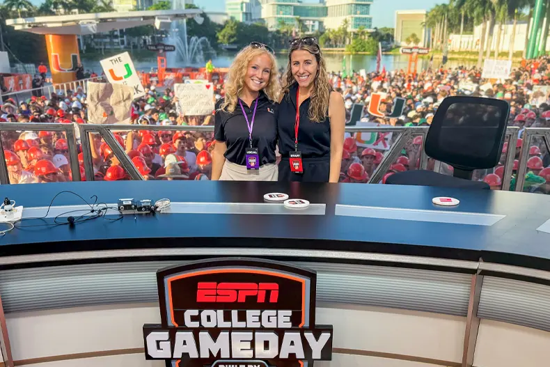 ESPN College Gameday volunteer at University of Miami 