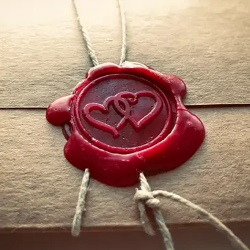 love note with wax seal 
