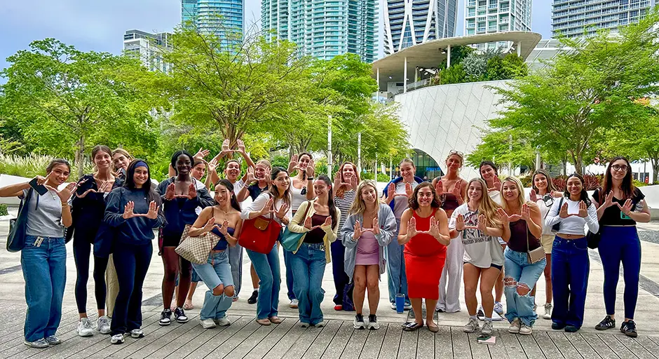 Canes visited the Perez Art Museum of Miami to learn from alumna Alexa Ferrer, senior director of marketing and communications.