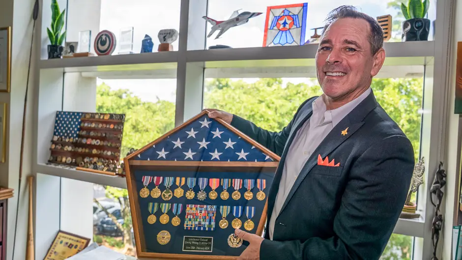 My favorite things: ‘My shadow box and challenge coins’