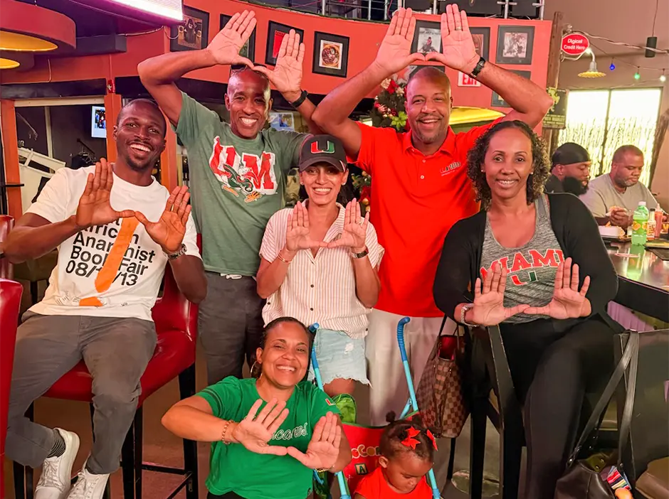 Canes football celebration