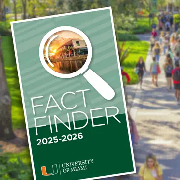 Cover image of the University of Miami's 2025 Fact Finder 