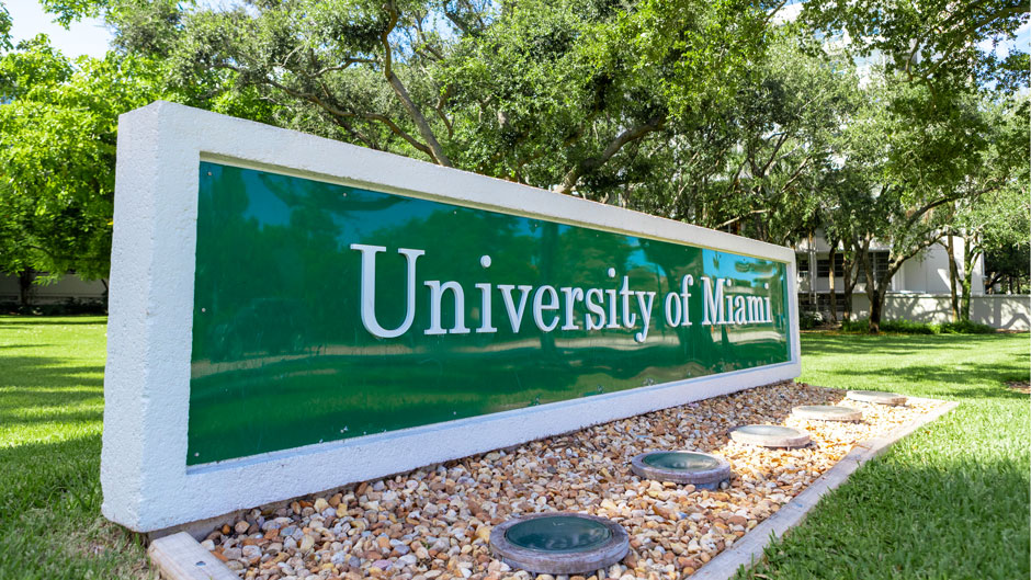 University of Miami sign