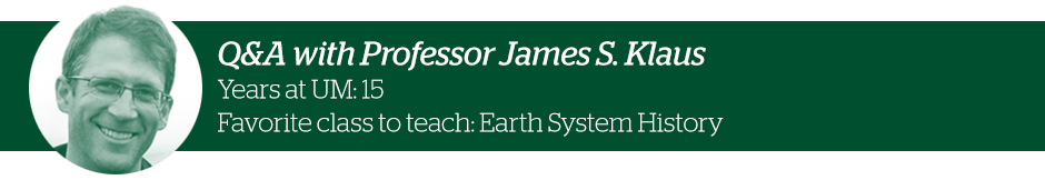 Professor James Klaus, 15 years at UM