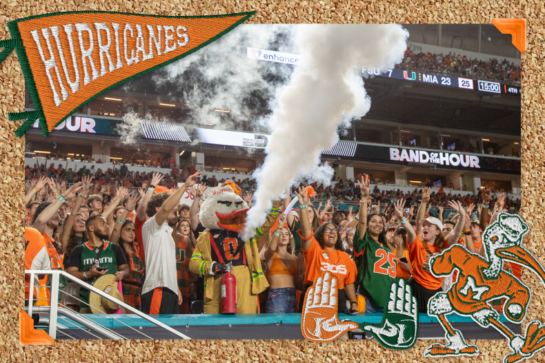 Student section smoke. 