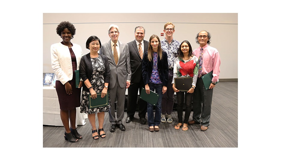 Recognized Faculty for an Outstanding Year of Creative and Scholarly Work at the Annual Faculty Reception