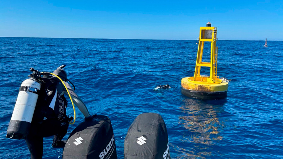 Divers preparing to check on MarONet