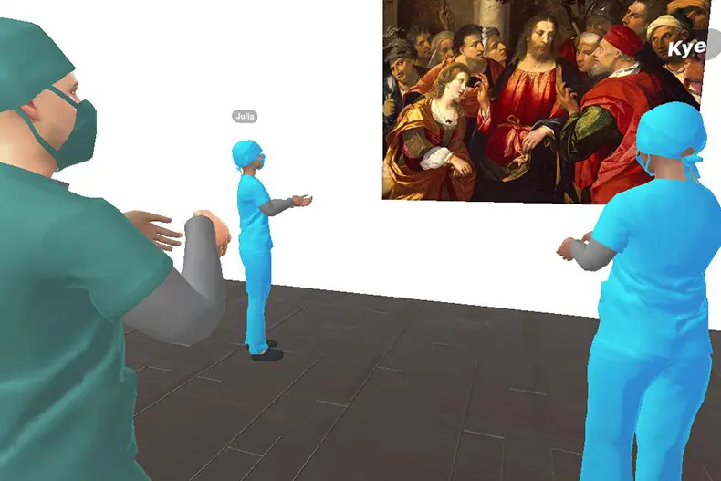 Screen shot from virtual reality pilot 