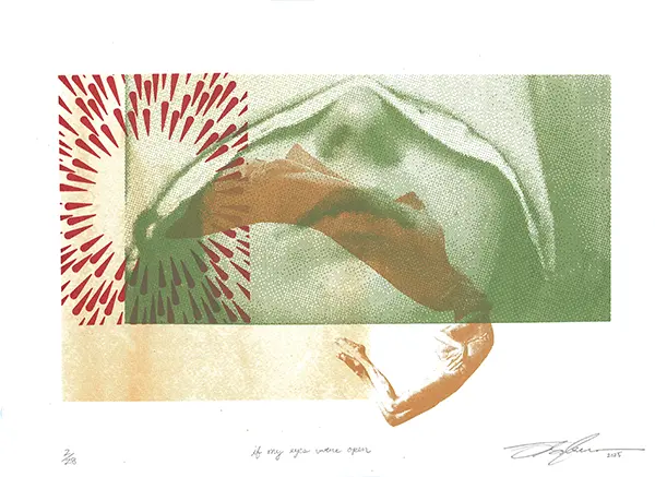 Thomas J. Engleman, “If My Eyes Were Open.” Silkscreen.