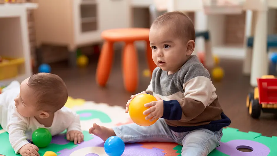 Toddlers playing