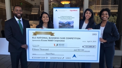 MBS Team Takes 3rd Place in ELC’s 2019 National Business Case Competition