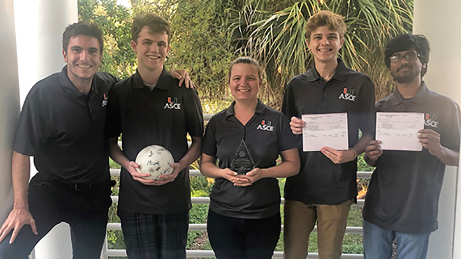 ACIUM Student Chapter Place 2nd in Concrete Bowling Ball Competition