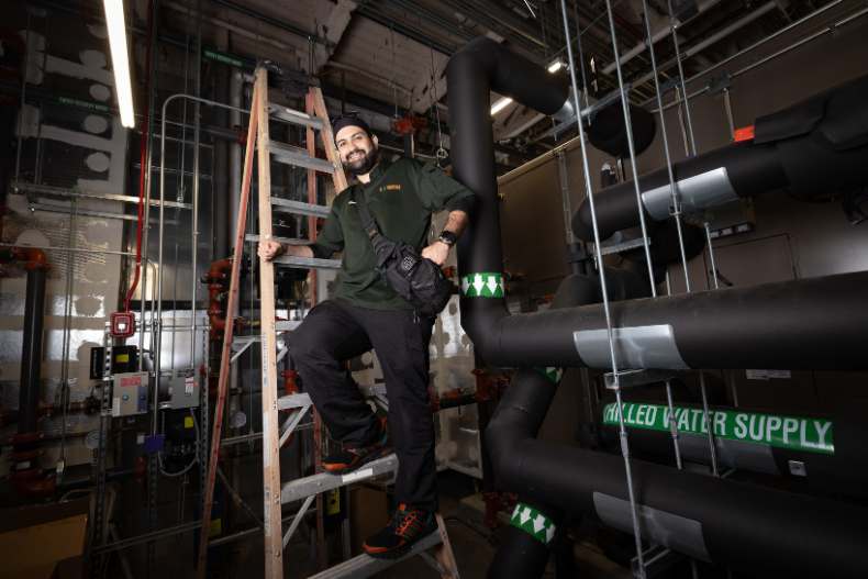 University mechanic worked the early shift to complete his degree 
