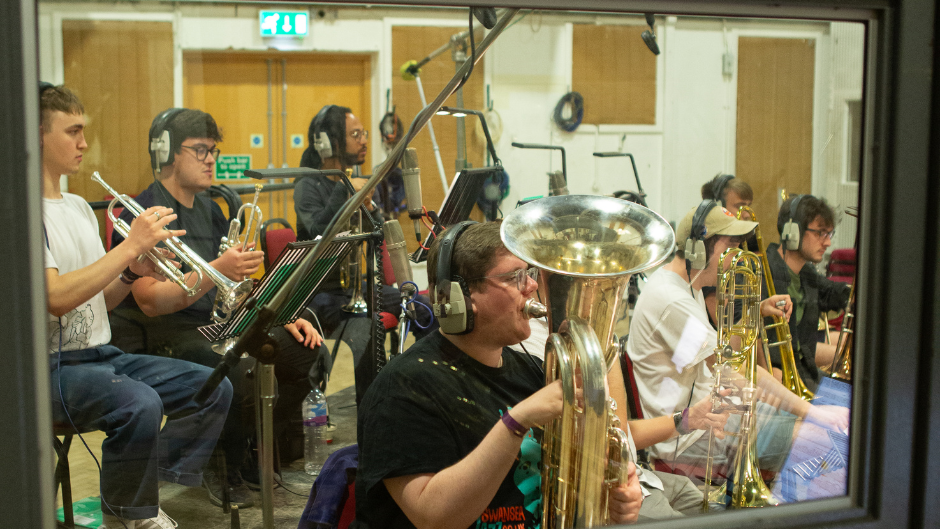 Recording at Abbey Road. Photo courtesy of the Royal Academy of Music.