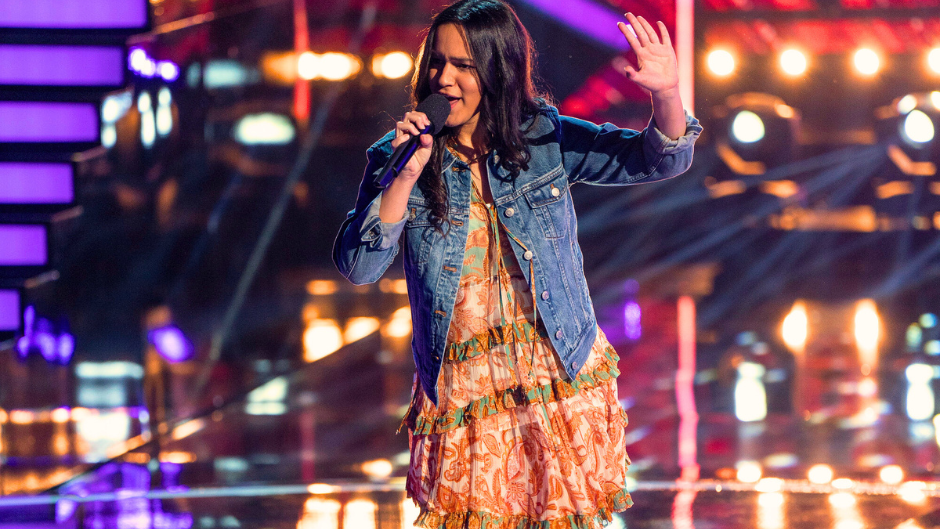 Nicole Acosta performing on Fox's 'I Can See Your Voice' in May. Photo credit: Amanda Mazonkey/FOX © 2024 FOX Media LLC. 