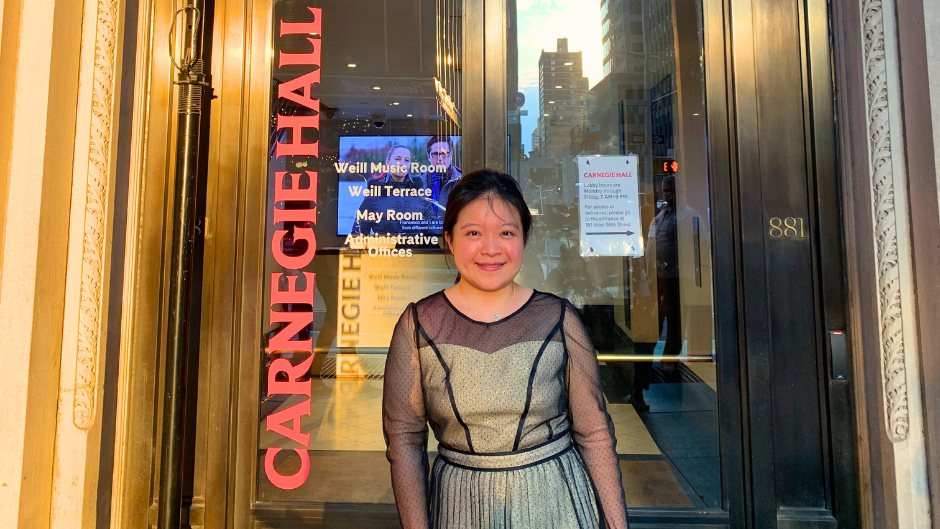 Shih-Man Weng after her performance at Carnegie Hall in July, 2023. Photo: courtesy Shih-Man Weng.