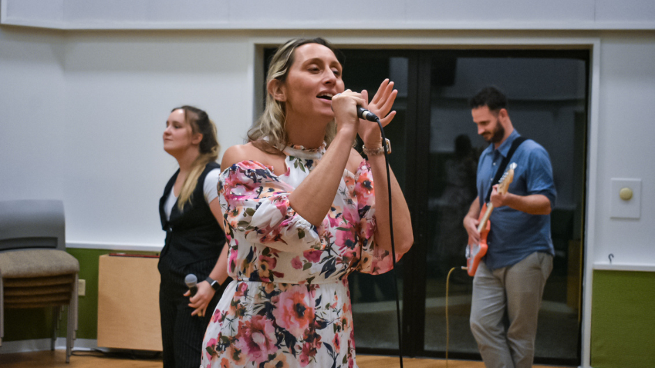 Raina Murnak, front, and other CHAI members rehearsing. Photo by Izzi Guzman/Frost School of Music.