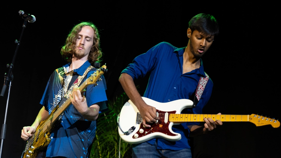 frost school students playing photo by joshua prezant university of miami