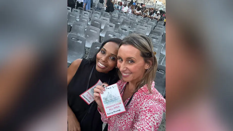 Frost school faculty raina murnak and cassandra claude at the fatih for the world concert at the vatican