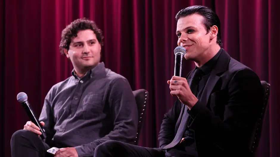 Hollywood Reporter music editor Ethan Millman speaking with multi-GRAMMY nominated rocker Yungblud. Photo courtesy of The Hollywood Reporter.