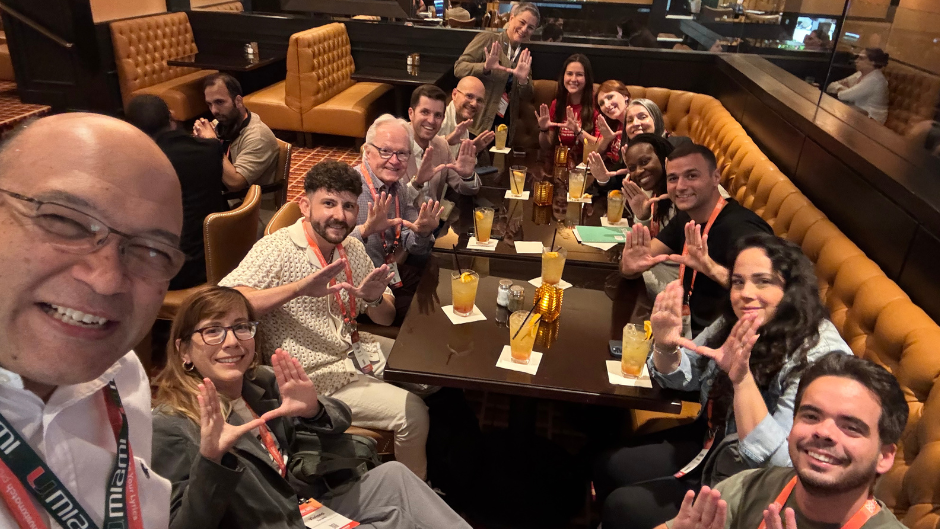 frost faculty and alumni at the 2025 musicbiz conference